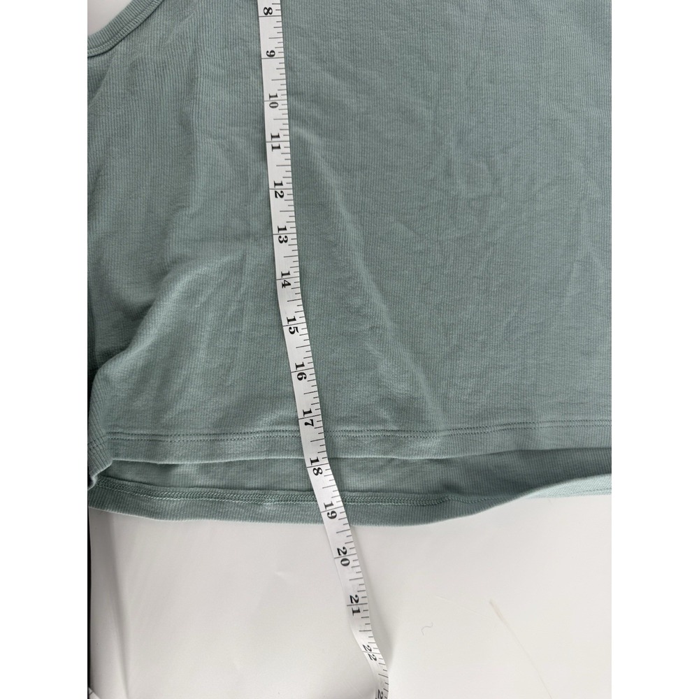 Victoria's Secret XL Crop Ribbed Modal Sleep/Lounge Tank Top Green Teal - Picture 7 of 10